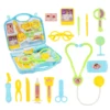 Pretend Play Doctor Set – Kids Doctor Playset Kit Toys – 15PCS Pretend Play Doctor Set with Carry Case & Stethoscope Toy 1