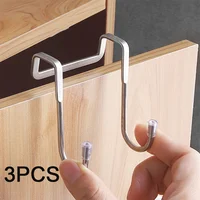 ตะขอคู่รูปตัว S - ไม่ต้องเจาะตะขอแขวนเสื้อ เหมาะสำหรับห้องครัว ห้องน้ำ ด้านหลังประตูตู้ และหอพัก 6