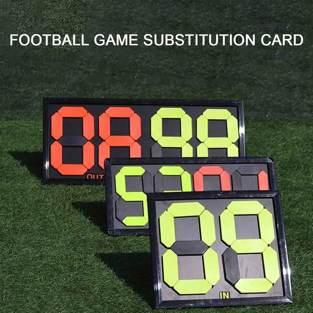 

Football Substitution Card Smooth Edge Eye-catching Fluorescent Display