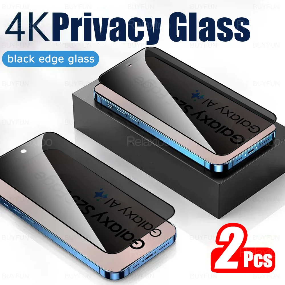 Premium 4K Privacy Tempered Glass Screen Protector (2-Pack)