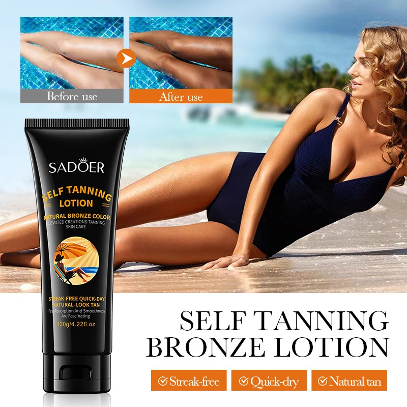 Self Tanning Lotion Self Tanner Flawless Tanning Lotion Fake Tan Sunless Tanner For Face And Body Not Block Pores