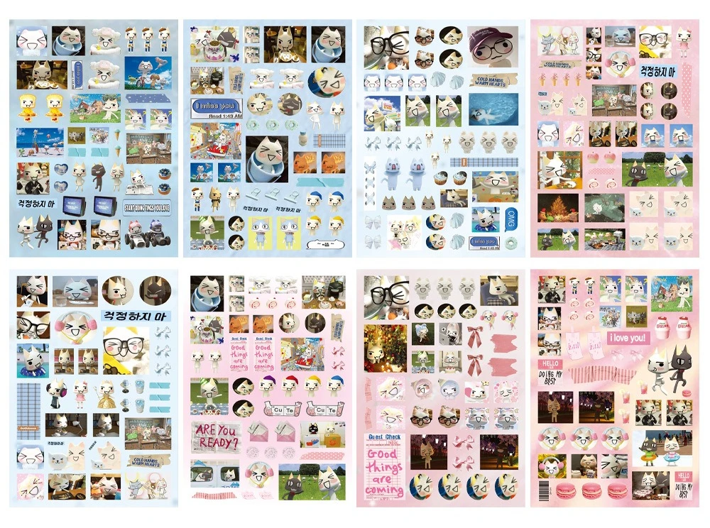 8 Stück Cartoon Doro Katze Niedliche Aufkleber Inoue Toro Sticker für Gepäck, Koffer, Skateboard, Handy, Tagebuch, Graffiti-Aufkleber Geschenk Spielzeug – Detail 12