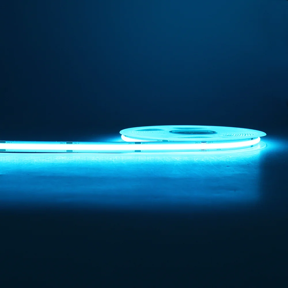 ตัวเลือกสินค้า COB LED Strip Light ตกแต่ง 3-10 มม. สีฟ้า เขียว แดง เหลือง หลายโทนแสง