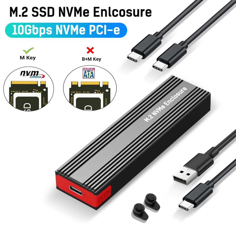NVMe Enclosure Gen2 10Gbps SSD NVMe M2 Casing M untuk