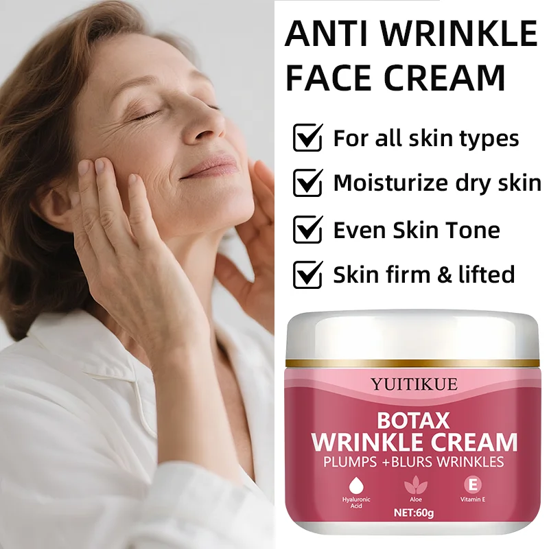 BOTAX Anti-Wrinkle Cream   Plumps and reduces wrinkles, rich in hyaluronic acid, aloe vera, and vitamin E, moisturizes and firms