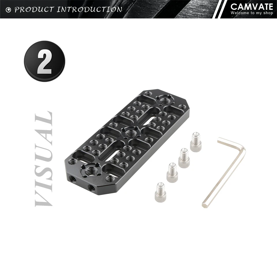Multi-purpose Cheese Plate With 1/4"-20 Threaded Holes & 3/8"-16 ARRI Locating P