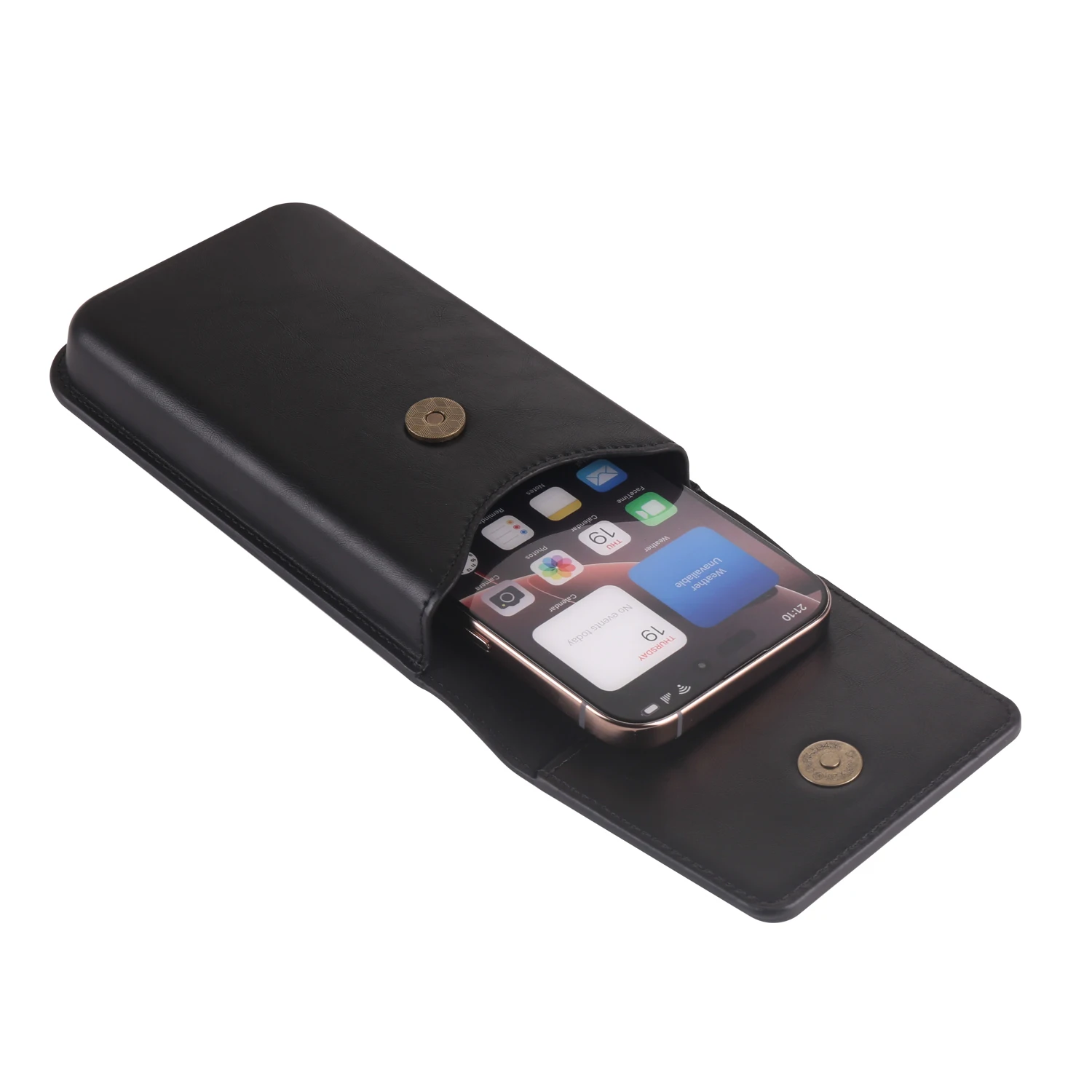 Universelle magnetische Hüfttasche für 6,1–6,9 Zoll, vertikale Leder-Handytasche für iPhone 16 Pro Max, Herrentasche für S24 Ultra S23 Plus – Detail 19