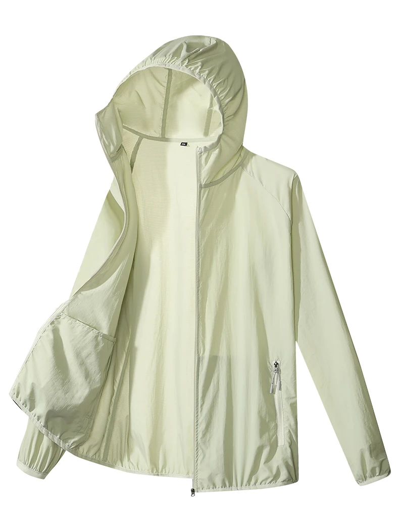 Neue Sommer-Camping-Wasserdichte Jacke für Männer und Frauen Sonnenschutzkleidung Eisseide mit Kapuze Schnelltrocknende Outdoor Anti-UV-Hautjacke – Detail 13
