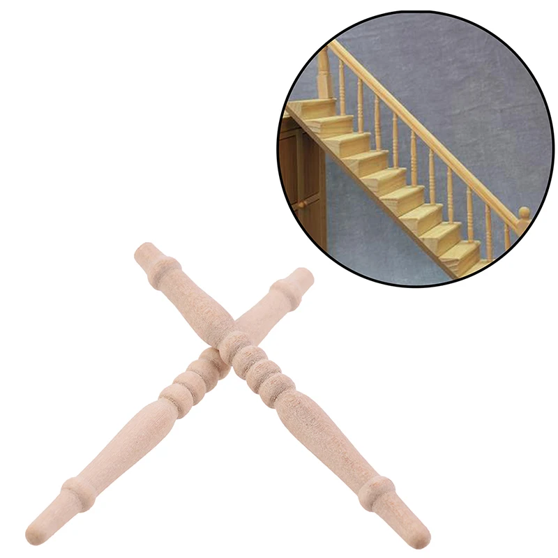 Ringhiera Scala In Miniatura 1:12 In Legno Per Casa Delle Bambole - 12 Pezzi Per Modellismo