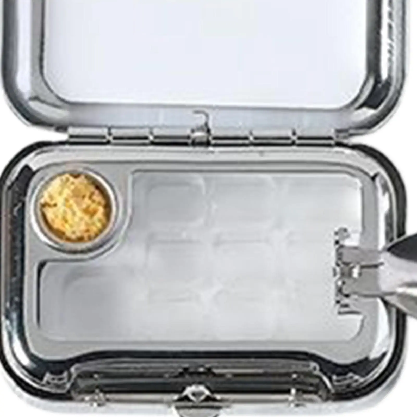 Mini Paint Palette 10-Grid Empty Watercolor Container with Magnetic Clip Small Artist Paint Palette for Travel Classroom Hiking