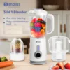 Simplus 3 in 1 Blender  Multi-function 1.25L Capacity 380W Copper Motor 3 Cups With 3 Blade Types Juicing Mincing Grinding 1