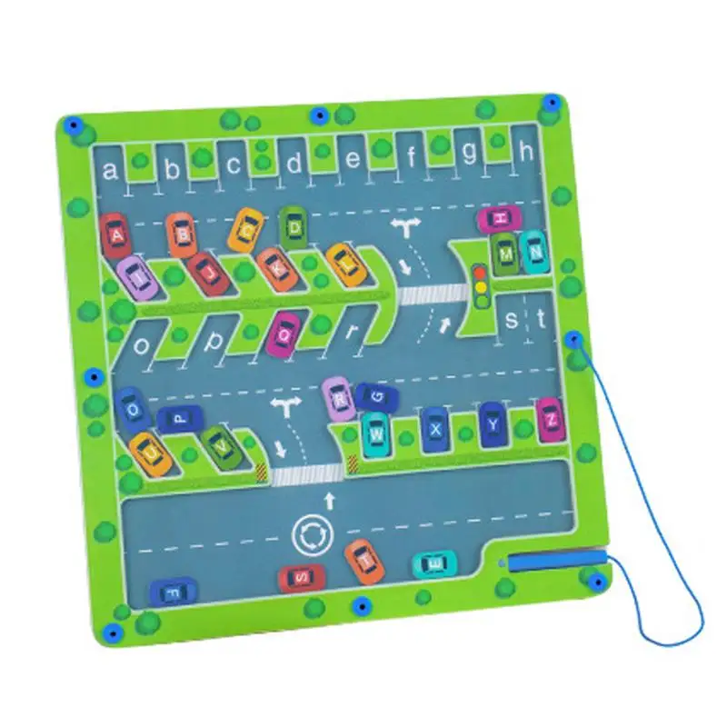 

Магнитный алфавит-лабиринт, креативный Деревянный Алфавит Монтессори, доска-лабиринт, развивающие обучающие игрушки для малышей от 3 лет