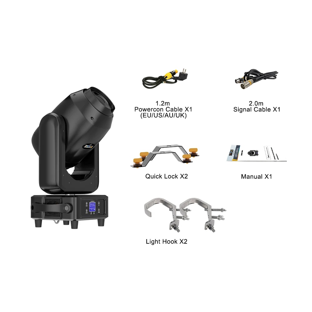 GalaxyJet LED Zoom Beam&Spot&Wash 300W 3IN1 Moving Head Light High Brightness Light Source for Disco KTV Party Concert 4