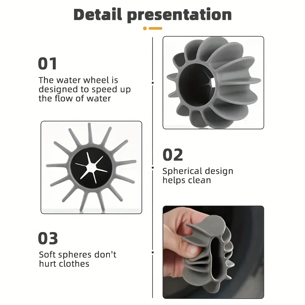 Laundry Ball Reusable Silicone Clothes Hair Cleaning Tools Pet Hair Remover Washing Machine Cat Catcher