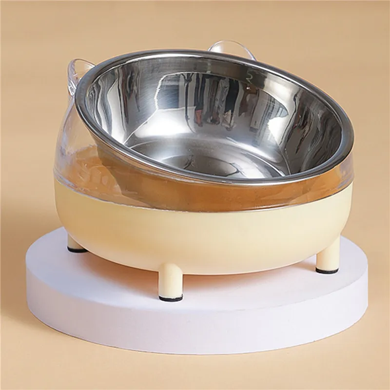 Title 4, Creative Cat Feeding Bowl Separable Stainless S...