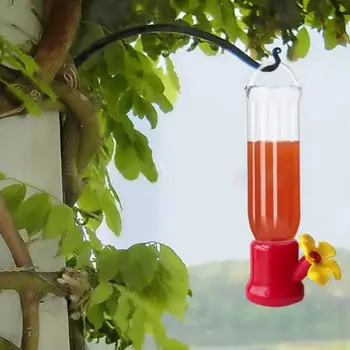 1Pc Portable Bird Water Feeders With Hanging Wires Transparent Plastic Leak-proof Hummingbird Feeding Bottle Bird Supplies - Image 2