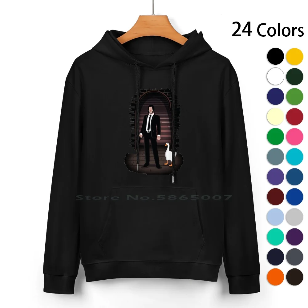 

John Wik Came Back Pure Cotton Hoodie Sweater 24 Colors 2077 80s Burn City Games Gaming Keanu Reeves Video Game Art Rbrow