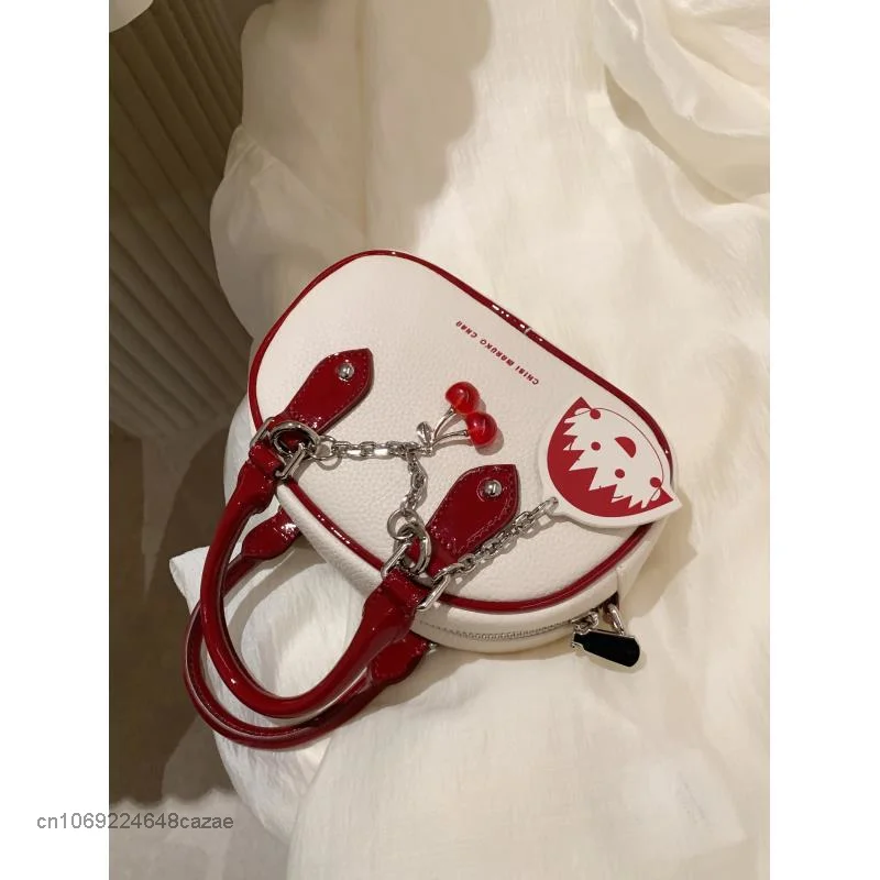 【新品未使用品】MARUKO Cherry Maruko Cute Pattern Lychee Pattern Temperament Bag High