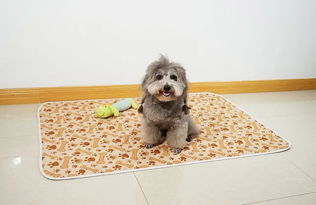 2pcs Cute Waterproof Pet Pee Pad Washable Puppy Training Pad Mat Reusable Anti-Slip Pee Pad Blanket Absorbent Diaper for Dog Cat 3