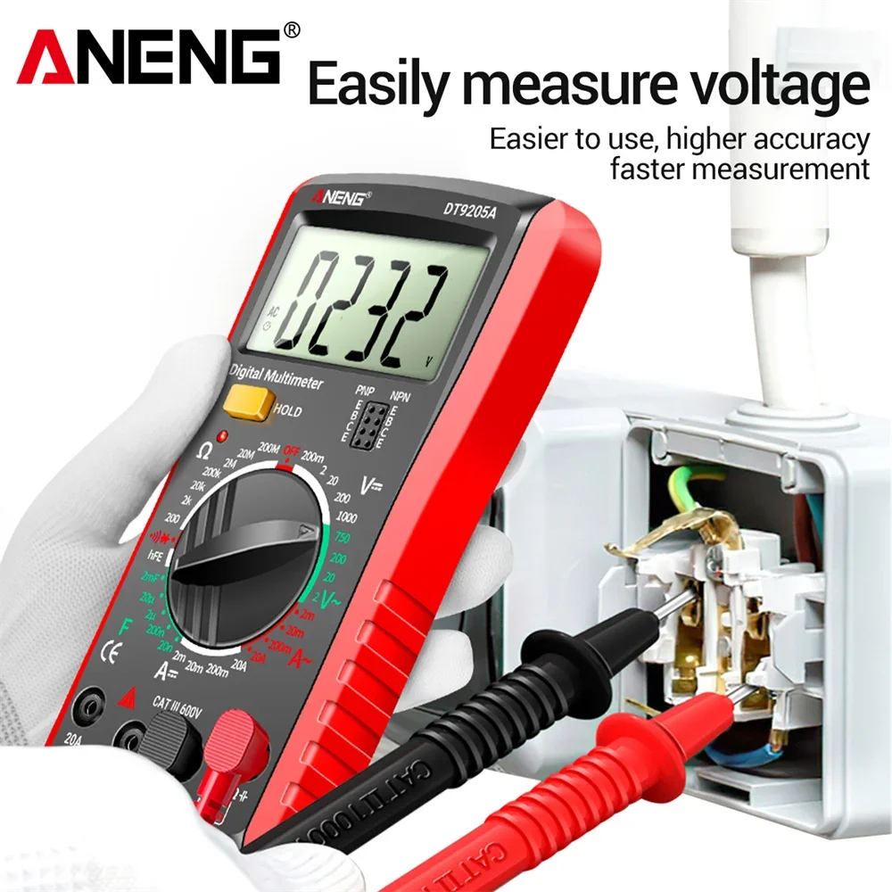  ANENG DT9205A   RMS  Ƽ  AC/DC  ׽, hFE  Ŀн    