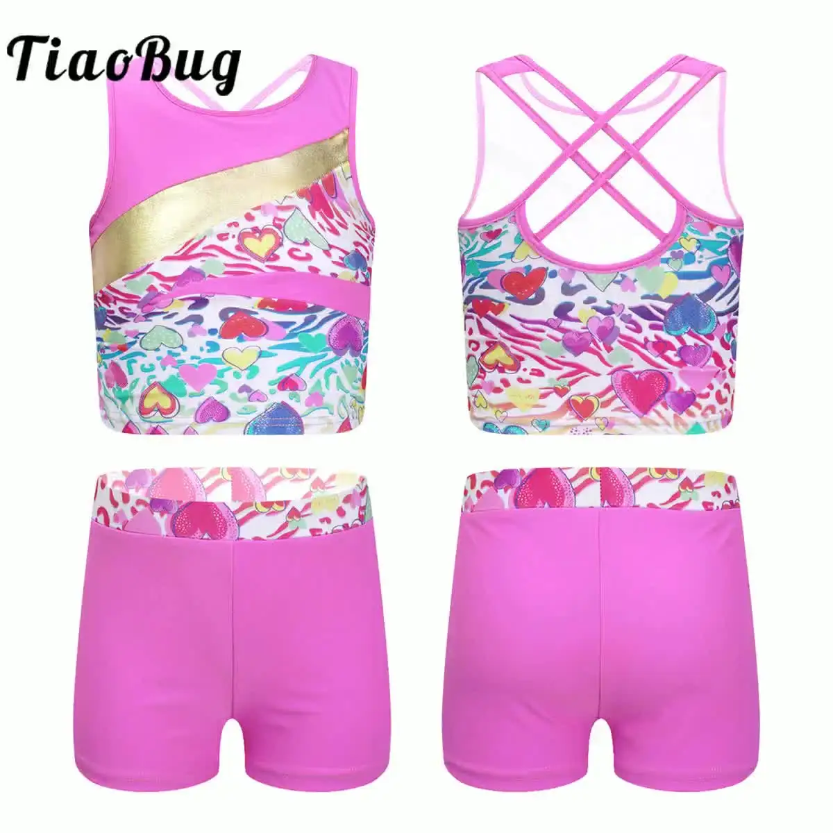 Top Bambina 10 Anni Tuta Da Ginnastica Per Bambine Top E Shorts
