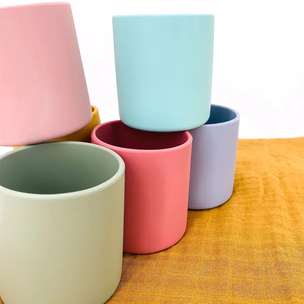 Silicone Cups Drinking Cup Feeding Cup Baby Learn To Drink Cup Kids Feeding Cup Infant Toddler Tableware Drinking BPA Free Food Grade Heat-Resistant Silicone