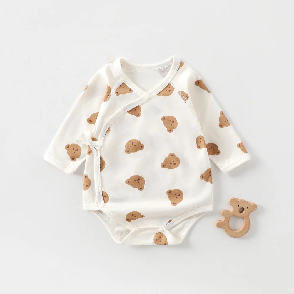 2026 Neuer Baby-Hoodie aus Reiner Baumwolle Atmungsaktiver Cartoon-Bedruckter Kurzarm-Strampler Geeignet für Alle Jahreszeiten – Detail 7