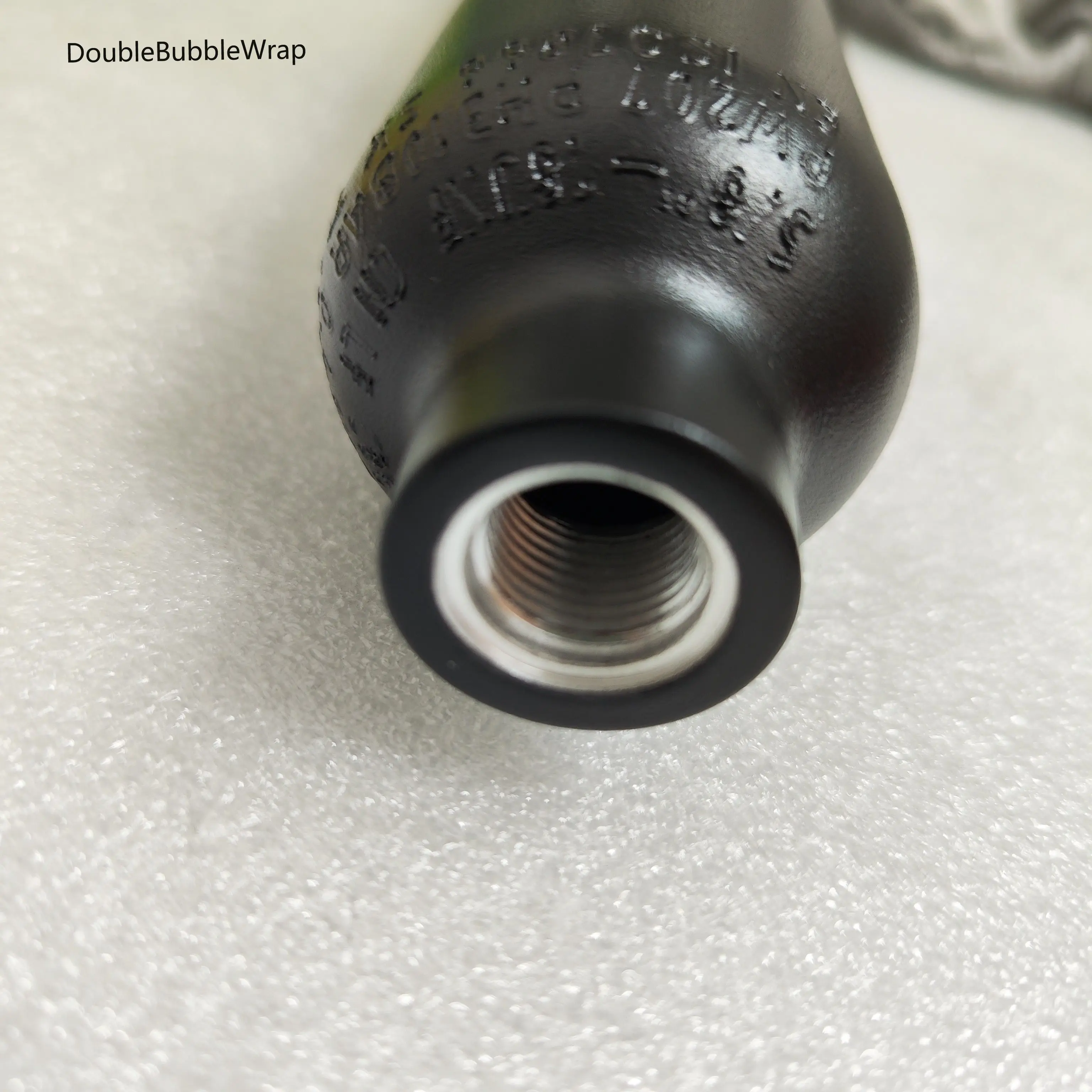 0.38L Matte Black Flat Aluminum Bottle 50mm OD  5/8"-18 UNF Inlet Thread Tank Bottle 20Mpa 4500psi Tank For Cylinder Diving 4