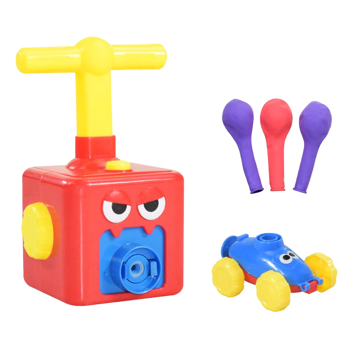 Balloon powered car Children's inertial pressure Educational novelty toys