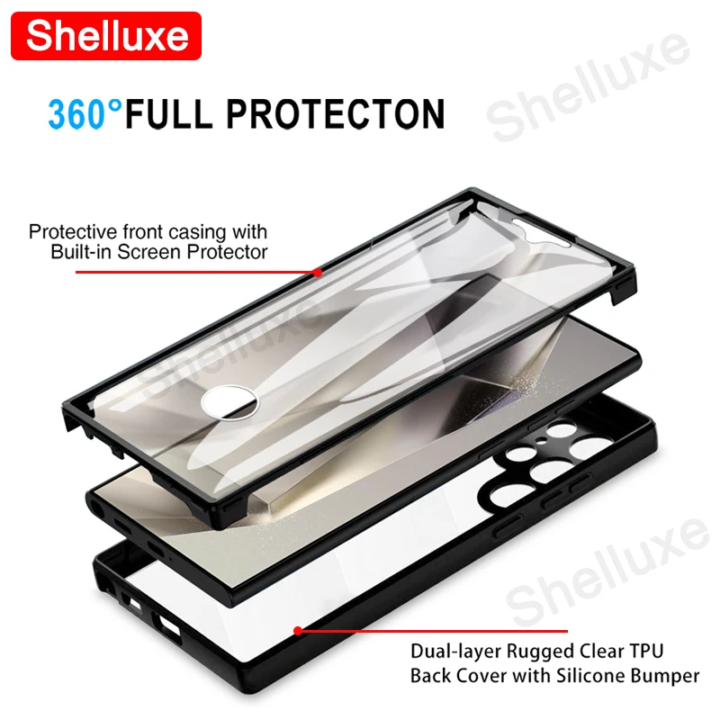 360 Full Body Front+Back Clear Silicone Case Cover - Enhanced Protection