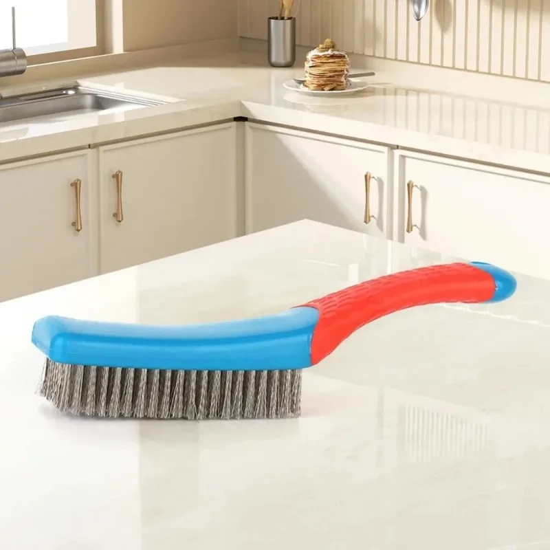 Industrial Dual-Material Wire Brush - Corrosion-Resistant Steel/Copper Bristles for Paint Stripping & Surface Preparation