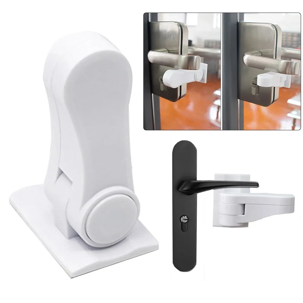 Child Safe Door Lock Universal Door Security Latch 180 Degree Rotating Cabinet Lock Self Adhesive For Window Cabinet door latch door lock