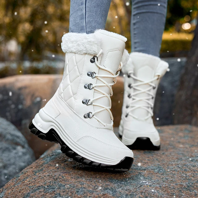 Women's Winter Snow Boots Waterproof Short Boots Soft Plush Warm