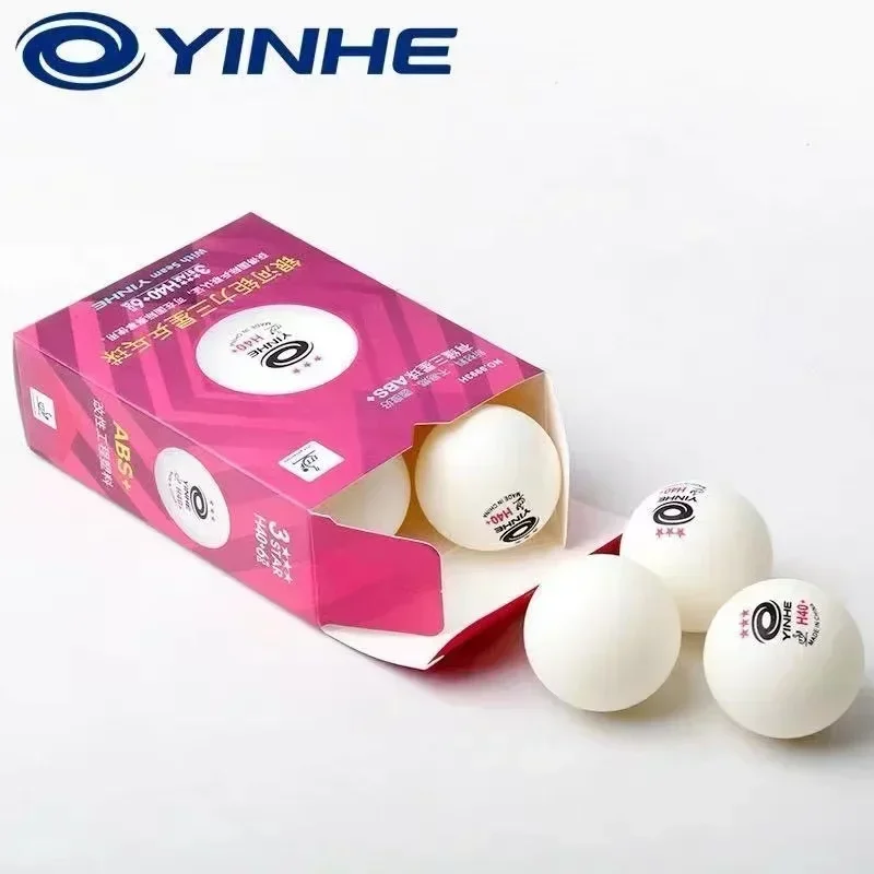 цена YINHE-Galaxy 3-Star Table Tennis Balls with Seams, H40 +, White Poly Ping Pong Balls