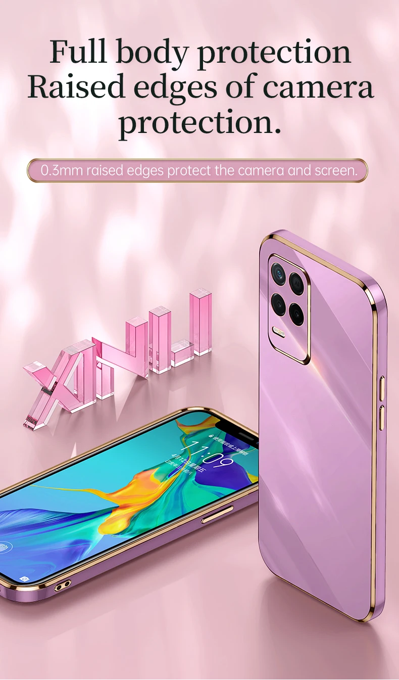 Plating Texture Case for Oppo Realme 8 5G vāciņu futrāļi Realme Narzo 30 5G V13 5G C11 2021 C21 GT Master 8 Pro Phone C_voghion.com