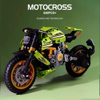 Technical Mountain Bike Building Blocks City Speed Green Devil Motorbike Motorcycle Model Bricks Toys For Kid Birthday Gift MOC 3