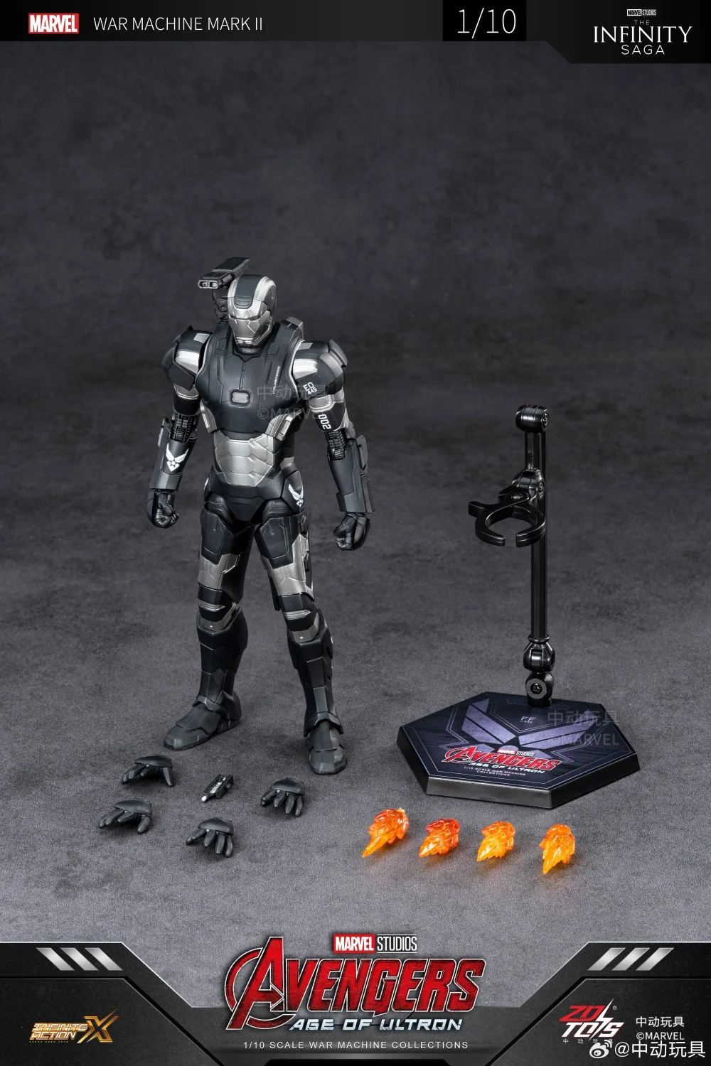 Zdtoys-マーベルアイアンマンのアクションフィギュア,1/10 mk2