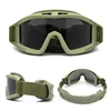 Tactical Goggles Mountaineering Shooting Sunglasses Windproof Sand Control Motocross CS Glasses 3 Lenses Replaceable Motorcycle 4