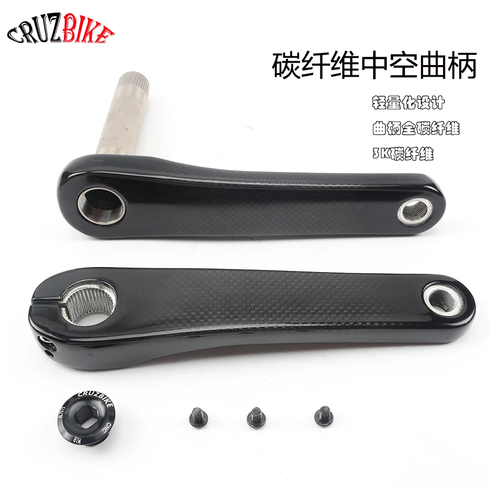 Cruzbike Carbon Fiber Crank Bike Crankset 170mm For Mtb /road Bike
