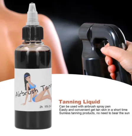 Professional Sunless Self Tanning Pigment Face Body Skin Tanning Liquid Airbrush Tanning Beauty Tanning Ink Pigment Skin Care nicker poster professional cartoon pigment advertising pigment 36 24 18 12 color miyazaki paints gouache watercolor paint set