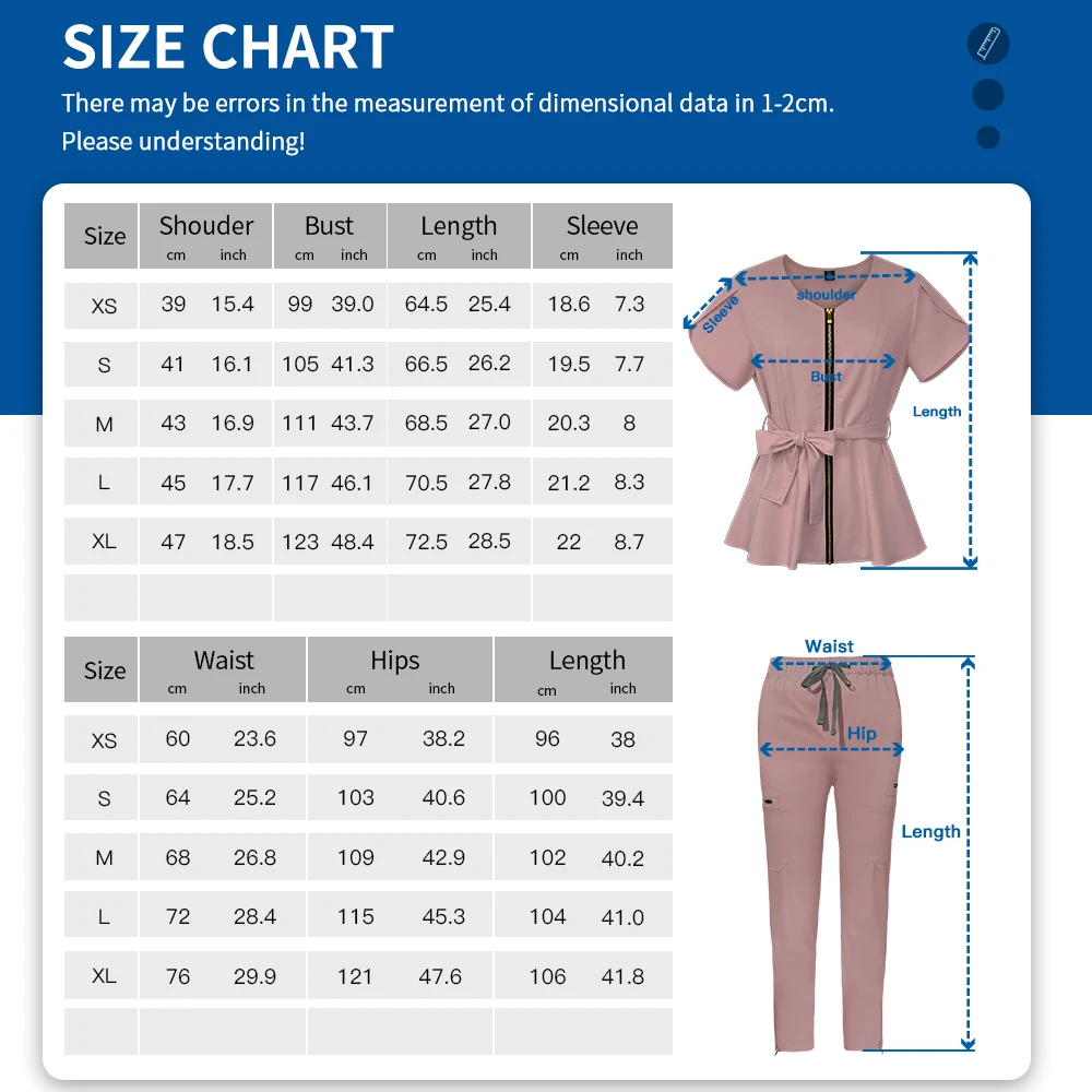 Medical Uniform Beauty Salon Work Uniforms Short-sleeved Health Service Work Suit Pet Scrubs Costume Women Clothes Scrubs Medical Uniforms Women