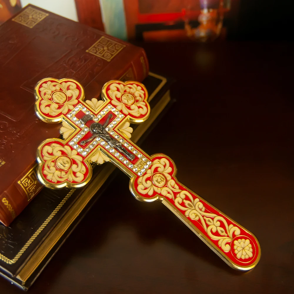 Orthodoxe griechische Kreuz Segen Kreuz Articulos Religio sos Catolicos Kirche Dekoration Cruz Brust – Detail 4