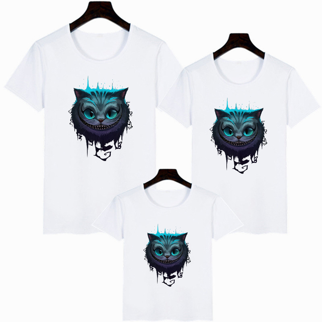 Shirts Disney Summer Popular Alice in Wonderland Family Look Outfits Parent Child Comfy Leisure Exquisite Tea Time T-Shirts