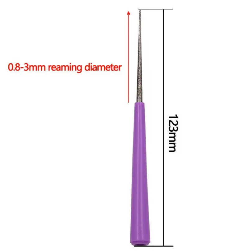 1 Piece Diamond Pearl Glass Bead Reamer Burr Beading Hole Enlarger Tool Puncher for DIY Jewelry Making Bead Reamer
