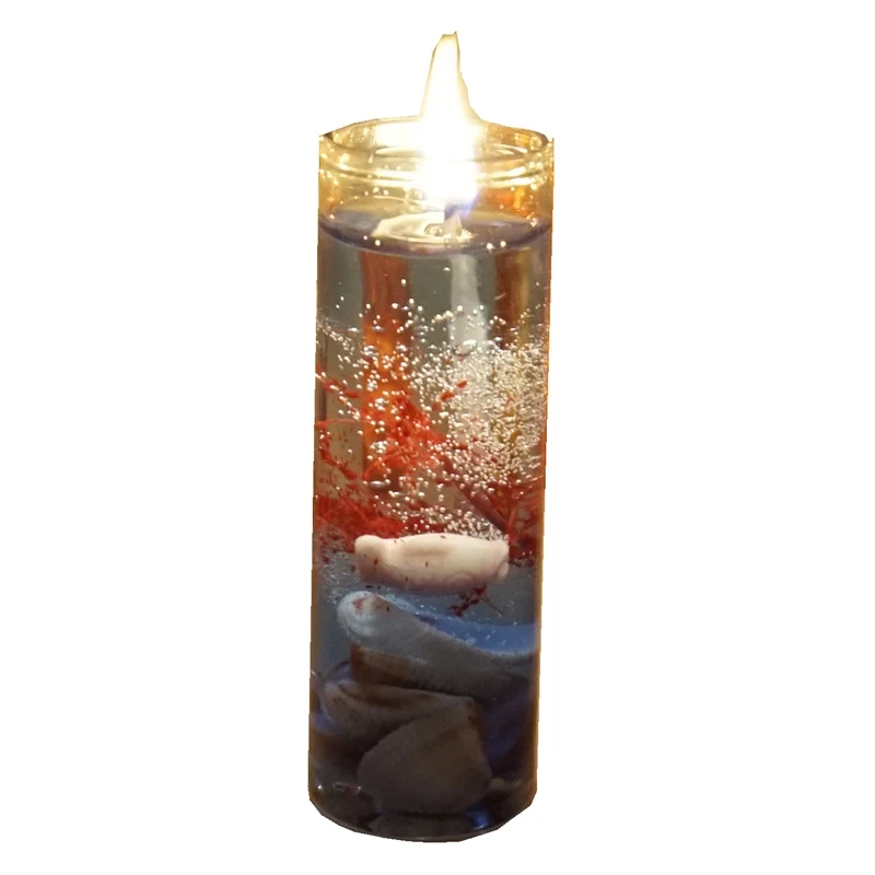 Shell Candles - Clear Gel Candle Containers Ocean Scene