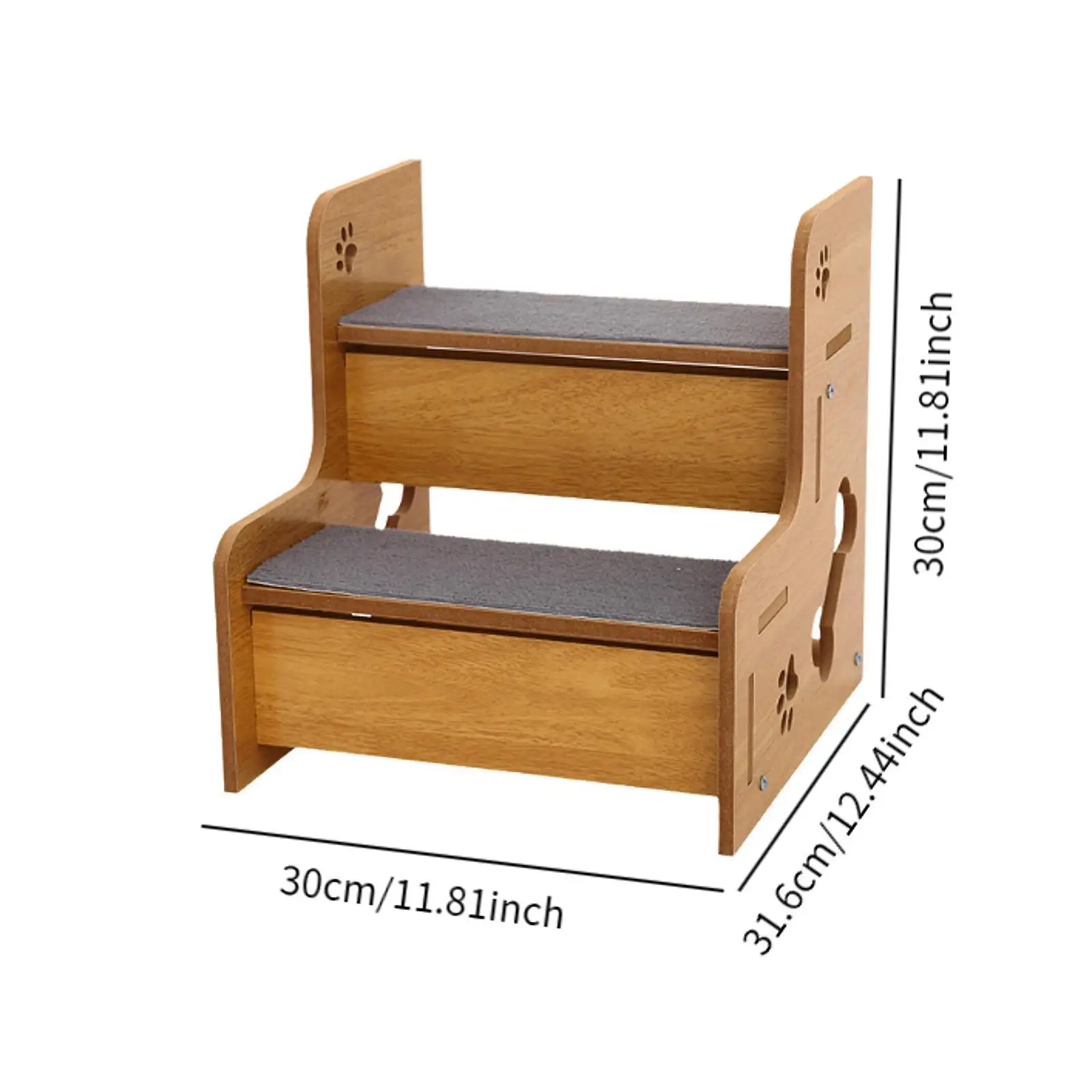 Wooden Pet Stairs Portable Sturdy Dog Ramps for Couches Window High Beds