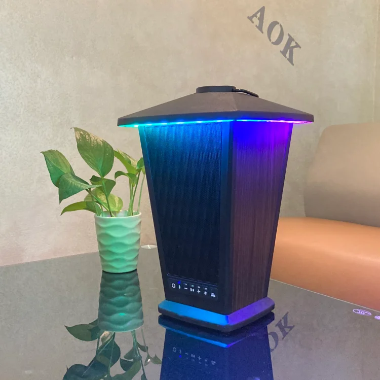 wooden lamp Party bluetooths audio speaker extra bass Portable Audio Player for Garden