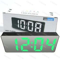 Sleek LED Alarm Clock with Temperature Display and Adjustable Brightness for Bedroom and Desktop Use (Type 3)