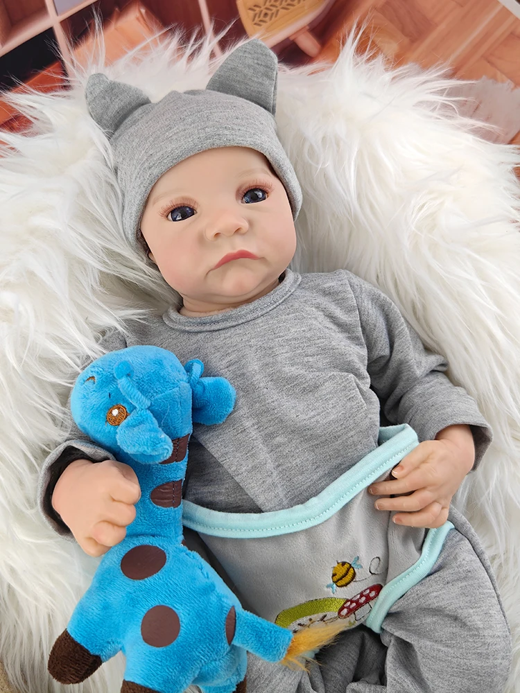 Boy Soft Cloth Body Dolls Painted Newborn Baby Doll Toys For Kid's Christmas Gift Mu&ntilde;ecas Reborn 18Inch 46cm reborn dolls