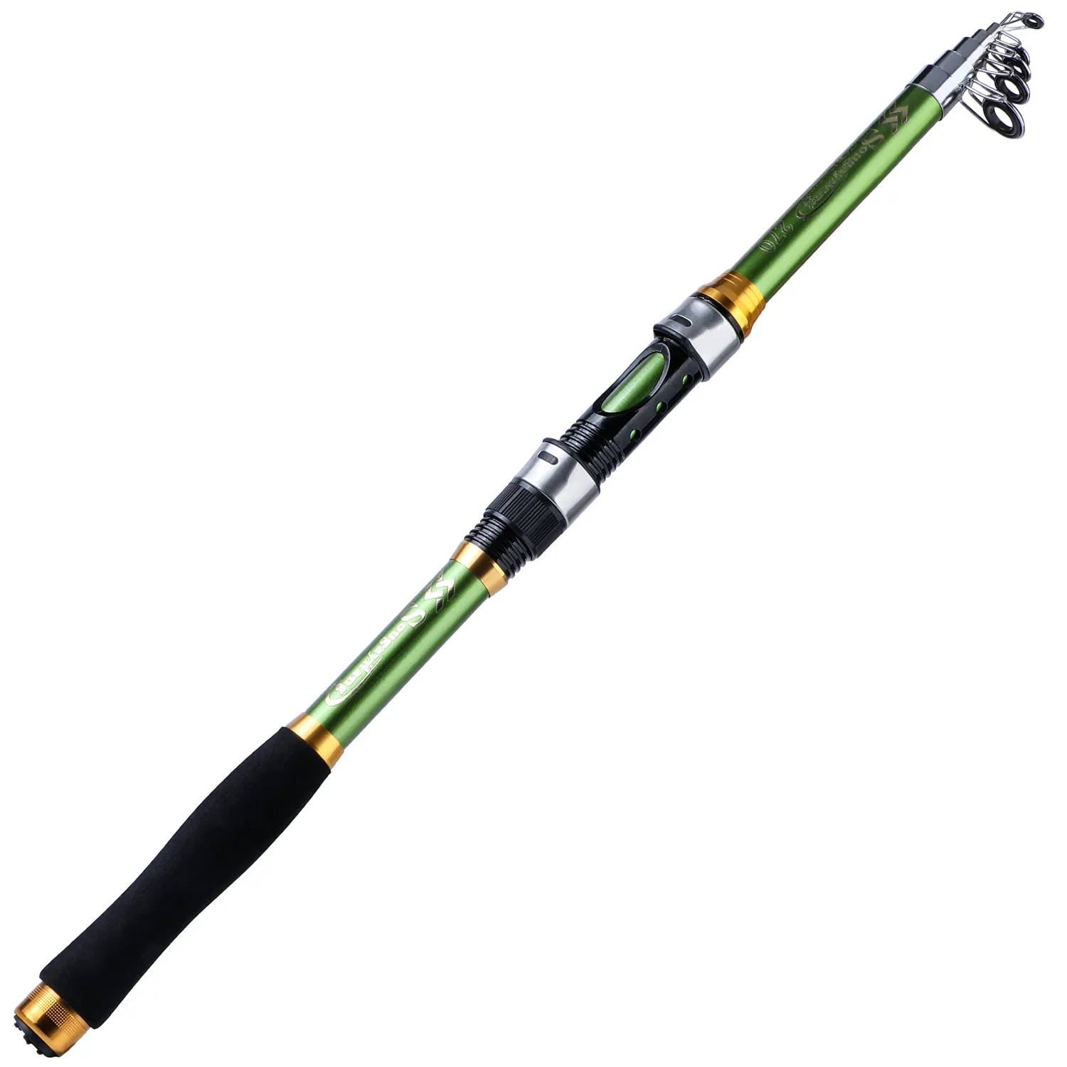 Fishiing Rodsougayilang 4-color Telescopic Fishing Rod 1.8m-3.3m Glass  Fiber Eva Handle